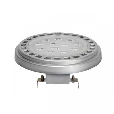 AR111 - Bec led AR111, soclu G53, Epistar, unghi 30°, dimabil, 15W, 12Vdc/Vac, alb cald, Optonica 1516