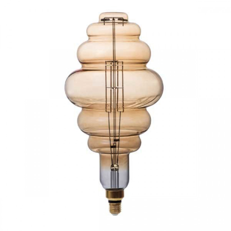 E27 - Bec led BD200, soclu E27, sticla aurie, dimabil, 8W, alb cald, Optonica 1791