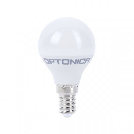 E14 - Bec led cu balon G45, soclu E14, 5.5W, alb rece, Optonica 1401