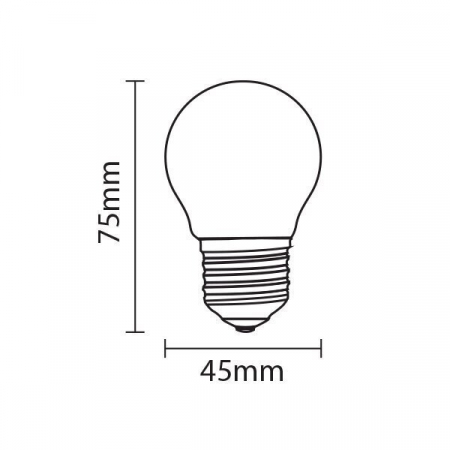 Bec led cu balon G45, soclu E27, 3.5W, alb rece, Optonica 1344 [1]