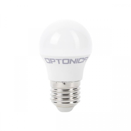 E27 - Bec led cu balon G45, soclu E27, 8W, alb rece, Optonica 1336