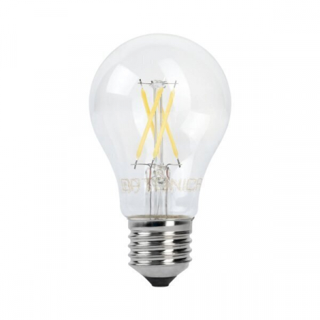 E27 - Bec led cu filament, balon A60, soclu E27, 4.9W, alb cald, Optonica 1398