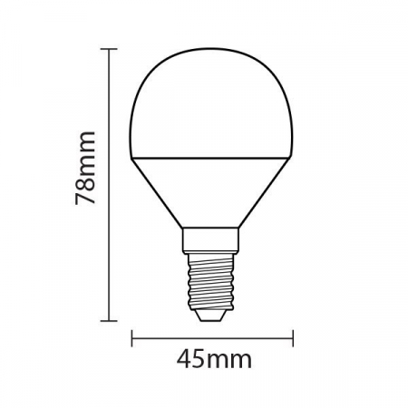 Bec led G45, soclu E14, 6w, alb cald, Optonica 1449 [1]