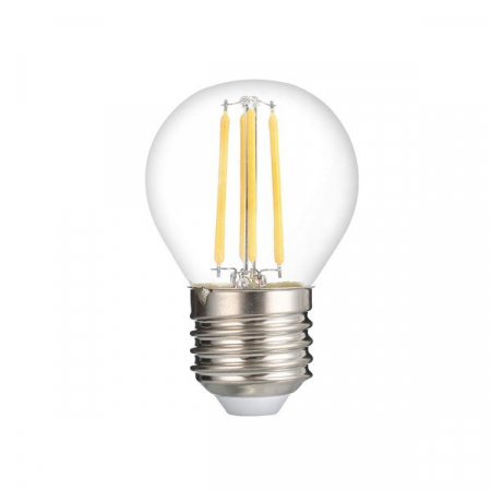 E27 - Bec led G45, soclu E27, dimabil, 4W, sticla clara, alb cald, Optonica 1325