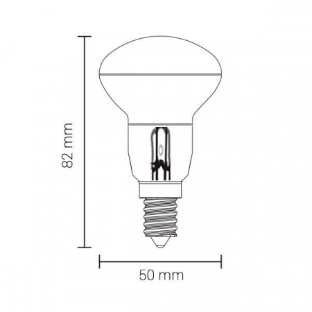 Bec led R50 cu filament, soclu E14, 5W, alb cald, Optonica 1872 [1]