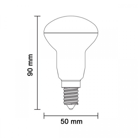 Bec led R50, soclu E14, 5 ani garantie, 6W, alb rece, Optonica 1756 [1]