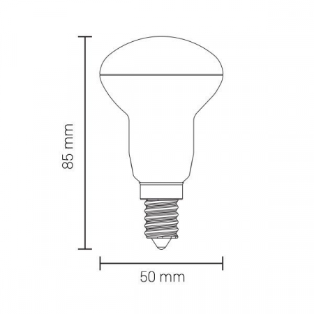 Bec led R50, soclu E14, 6w, alb cald, Optonica 1440 [1]