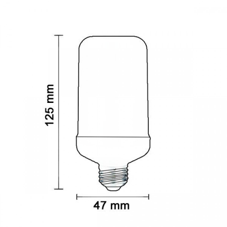 Bec led simulator flacara, soclu E27, 5W, Optonica 222 [1]