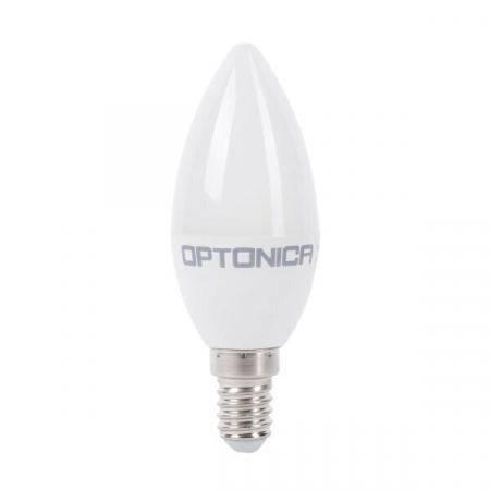 E14 - Bec led tip lumanare cu balon C37, soclu E14, 4W, alb cald, Optonica 1454