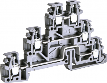 Cleme sir cu suruburi - Bloc terminal cu 3 nivele, 4mmp, ESC-TLD.2, ETI 003903247