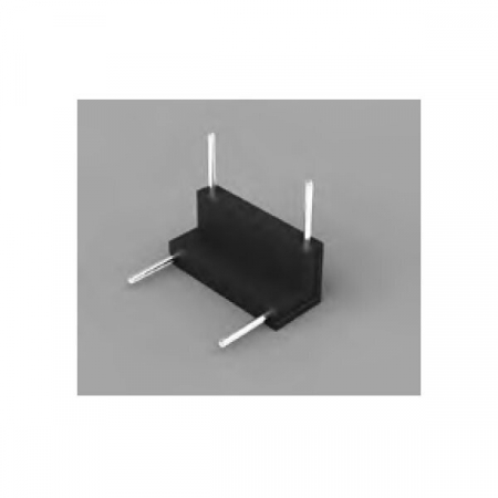 Corpuri led cu sina magnetica - Conector drept in doua planuri, negru, pentru sina, Optonica 5487