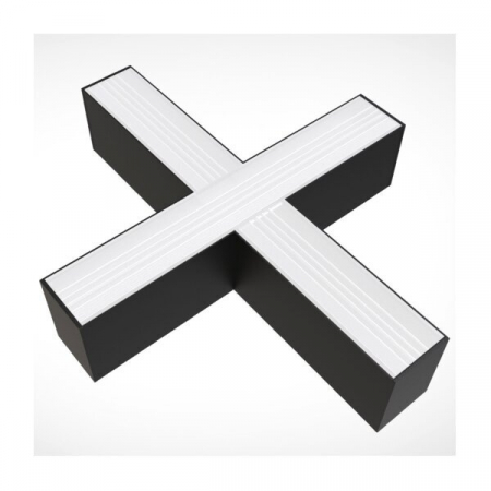 Lampi led liniare - Conector led liniar, modular, cruce X, corp negru, 15W, alb neutru, Optonica 5038