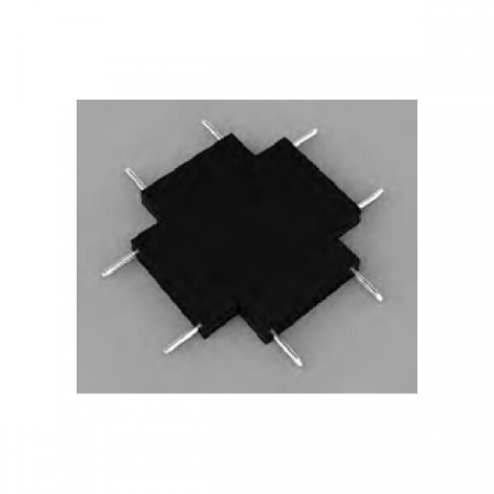 Corpuri led cu sina magnetica - Conector tip X sau cruce, negru, pentru sina, Optonica 5486