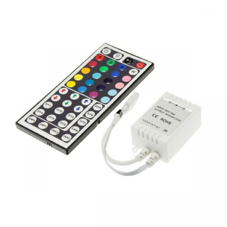 dimmere led si controllere - Controller banda led 72W, cu telecomanda 44 butoane, Optonica 6306