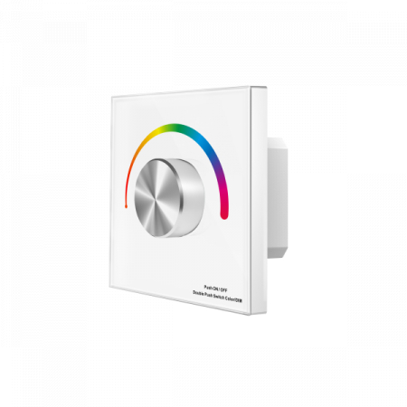 dimmere led si controllere - Controller led RGB, 12V/24V, de perete, T3-K alb, 244W/488W, Optonica 6358