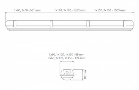 Lampa continuarea lucrului 120cm, 42W, autonomie 3ore, mentinut, IP65, test manual, Intelight 93127 [3]