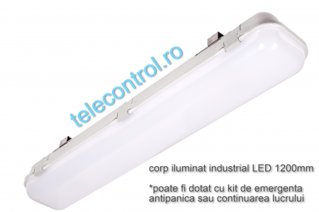 Cucumber representative wheel Corp iluminat industrial LED 60cm, 19W, 2100lm, 4000K, IP65, IK09,  180grade, Intelight 93101