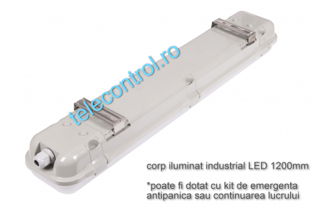 Corp iluminat industrial LED 1200mm, 39W, 3200lm, 4000K, IP65, IK09, 180grade, Intelight 93103 [1]