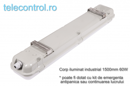 Corp iluminat industrial LED 1500mm, 60W, 5800lm, 4000K, IP65, IK09, 180grade, Intelight 93106 [1]