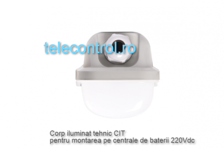 Corp iluminat industrial LED 2x120cm pentru centrala de baterii, 49W, 4500lm, 4000K, IP65, IK09, 180grade, Intelight 93110 [2]