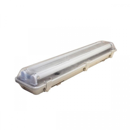 Carcase pentru tuburi led - Corp iluminat industrial, liniar, echipat cu 2 x tuburi led T8, 120cm, 36W, alb rece, Optonica 6737
