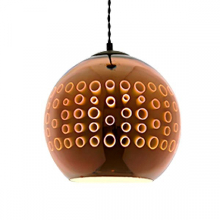 Corp iluminat led, 3D din sticla crom, model cerculete, Optonica 9002 [1]