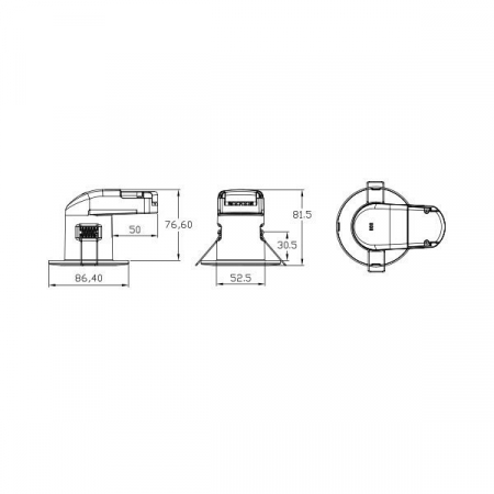 incastrate - Corp iluminat led, incastrat cu protectie la foc, 6W, alb neutru, Optonica 5042