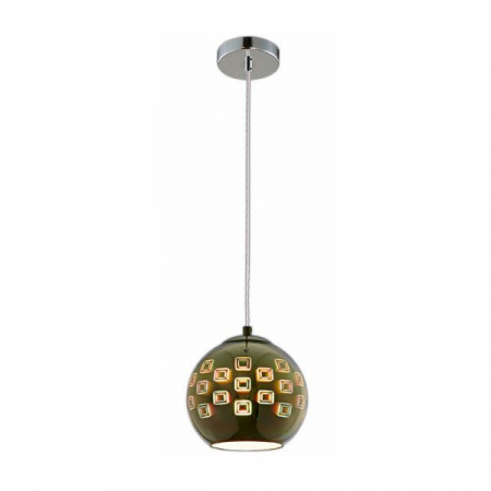 Corpuri led suspendate - Corp iluminat led suspendat, lustra, 3D din sticla crom, model patratele, Optonica 9004