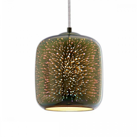 Corp led 3D, in suspensie, D200, crom, motiv artificii, Optonica 9016 [1]