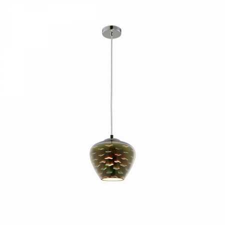 Corpuri led suspendate - Corp led 3D, in suspensie, D200, crom, motiv pescarusi, Optonica 9020