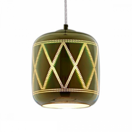 Corp led 3D, in suspensie, D200, crom, motiv romburi, Optonica 9014 [1]