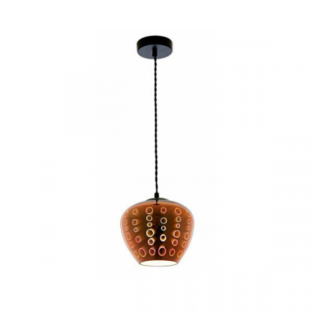 Corpuri led suspendate - Corp led 3D, in suspensie, D200, cupru, motiv cerculete, Optonica 9021