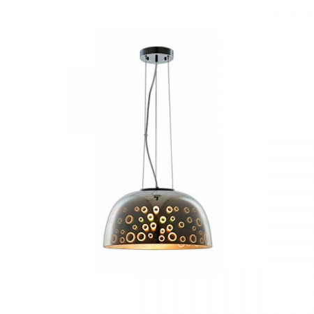 Corpuri led suspendate - Corp led 3D, in suspensie tip umbrela, D400, crom, motiv cerculete, Optonica 9018