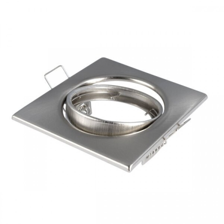 socluri si dulii - Corp spot G5.3, patrat, orientabil, culoare inox, Optonica 5077