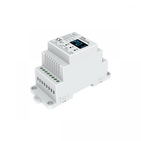 dimmere led si controllere - Dimmer led 12-24Vdc, 5 canale x 4A, cu fixare pe sina DIN, Optonica 6355