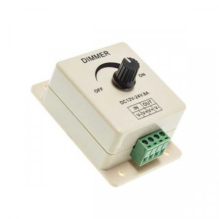 dimmere led si controllere - Dimmer led 12V aplicat cu buton rotativ, 8A, 96W, Optonica 6316