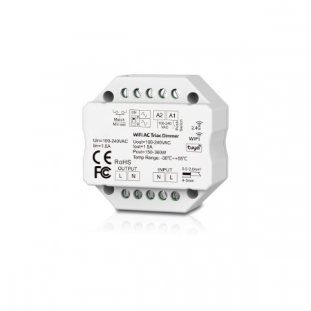 dimmere led si controllere - Dimmer led de doza cu control triac si radio, Optonica 6388