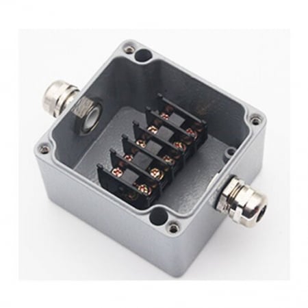 Consumabile si accesorii - Doza aluminiu IP68 cu 2 presetupe, cu regleta interioara, Optonica 6509