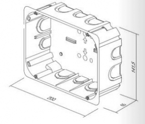 Doza aparataj modular 2x7M incastrata in pereti din rigips HM72 [1]