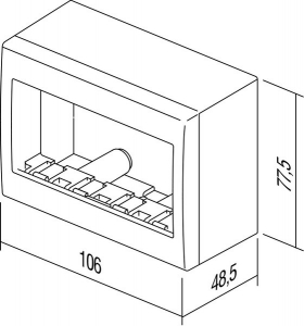 Doza aparataj modular 4 module aplicata Cubo AC41PW [2]