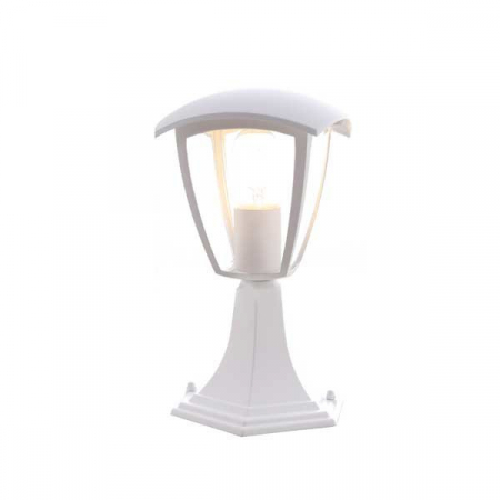 Lampi led gradina - Felinar led de podea stand alone, corp alb mat, soclu 1xE27, Optonica 9306
