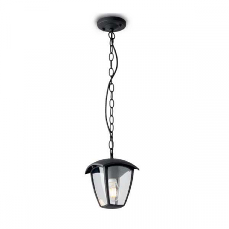 Lampi led gradina - Felinar led suspendat, corp negru mat, soclu 1xE27, Optonica 9307