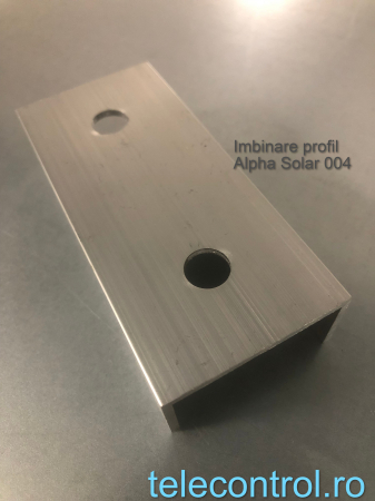 sisteme montaj fotovoltaice - Imbinare profil, aluminiu, Alpha Solar 004