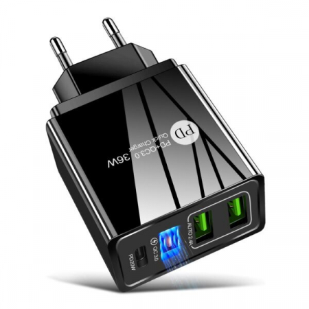 Diverse - Incarcator de priza rapid PD+QC 3.0 36W, Optonica 9510