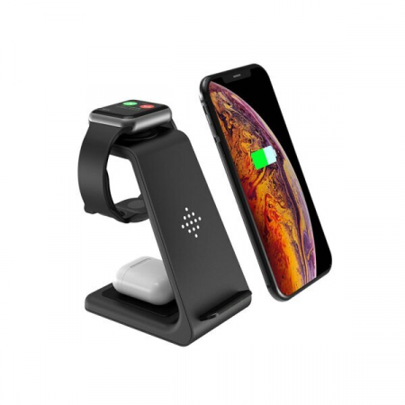 Diverse - Incarcator wireless 3 in 1 cu stander telefon, Optonica 9500