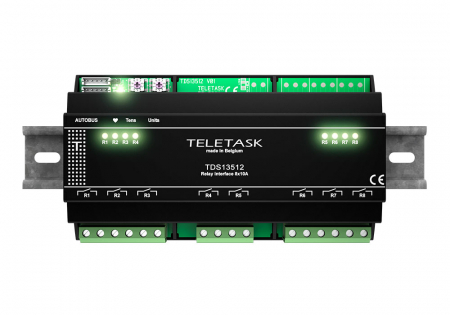 Produse tehnice - Modul relee 8x10A cu relee conectabile, Teletask TDS13512