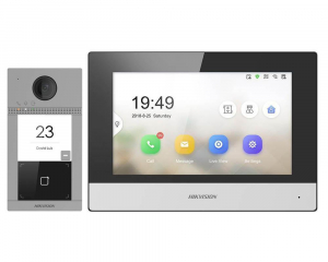 Videointerfonie wireless IP - Kit videointerfon wireless Hikvision complet cu apelare pe mobil + MANOPERA