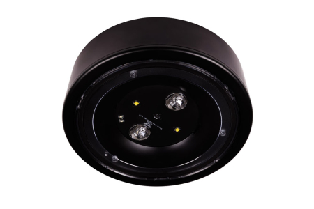 antipanica - Lampa antipanica, aparenta, neagra, 3h, 7.1W, mentinut, test automat, lentile spatii deschise, Intelight 80606