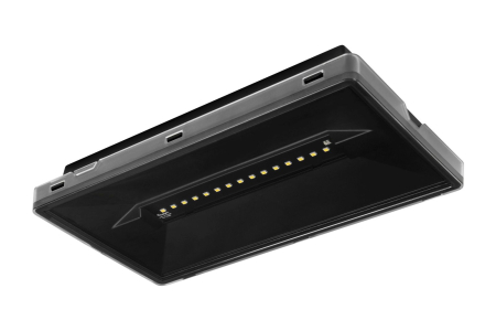 centrala de baterii - Lampa antipanica IP65 pentru centrala baterii, aparenta, 5W, test prin centrala de baterii, lentile spatii deschise, Intelight 93562