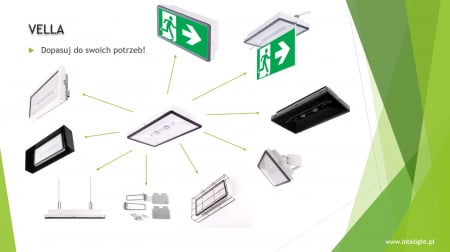 EOL Lampa antipanica IP65 pentru centrala baterii, aparenta, alba, 7W, test prin centrala de baterii, lentile spatiu deschis, Intelight 93512 [4]